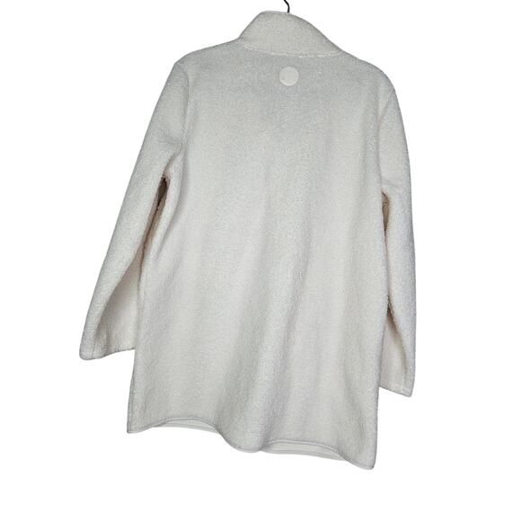 NEW Talbots L Petite Sherpa Fleece Button Front Jacket Ivory Outdoor Gorpcore - Picture 3 of 6